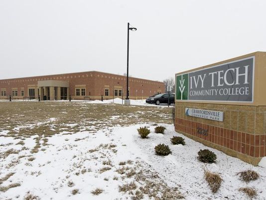 Exterior Image of Ivy Tech Community College in the Winter
