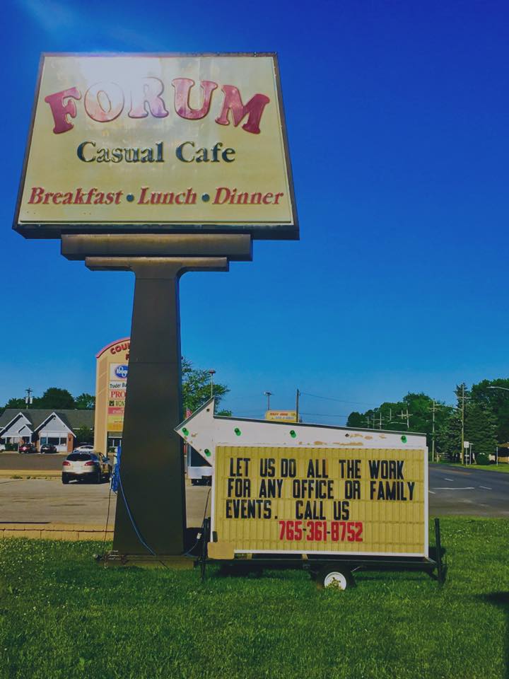 Forum Casual Cafe Breakfast, Lunch, and Dinner Billboard